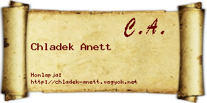 Chladek Anett névjegykártya